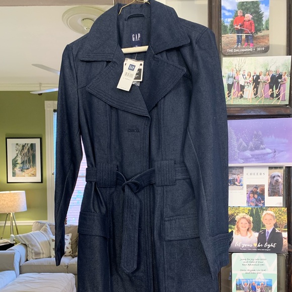 gap denim trench coat